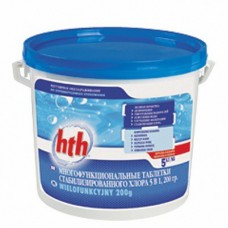 Химия для бассейна Hth Многофункциональные таблетки стабилизированного хлора 5 в 1, 200 гр. 25 кг